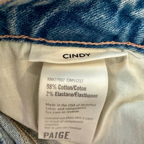 PAIGE Cindy Light Blue Straight Leg Jeans - Picture 3 of 7